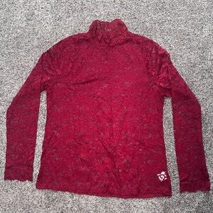 Lace long sleeve turtleneck
